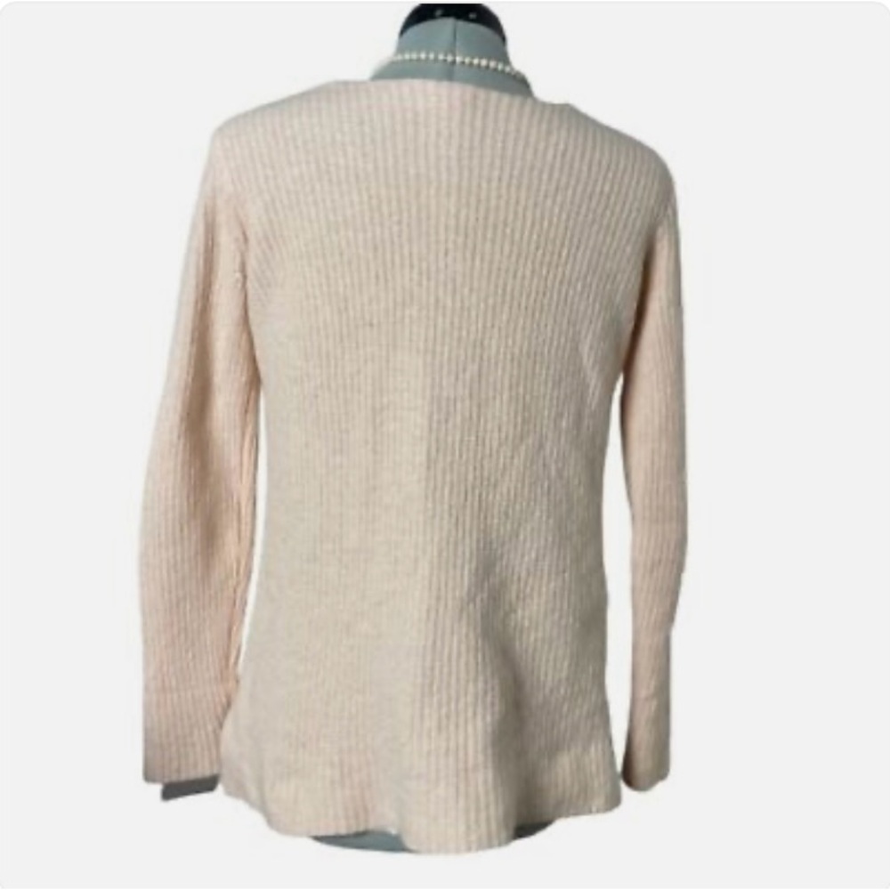 J.Crew Peach V-Neck Merino Wool Soft Relaxed Sweater Size S/M NWT - Picture 3 of 7